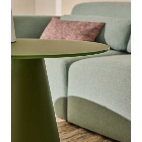 Apaļš sānu galdiņš ar stikla galda virsmu ø 50 cm Wilshire – Kave Home-image-2
