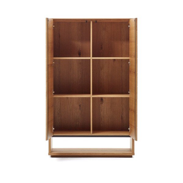 Dabīga toņa skapītis ar ozolkoka imitāciju 100x163,5 cm Alguema – Kave Home-image-2