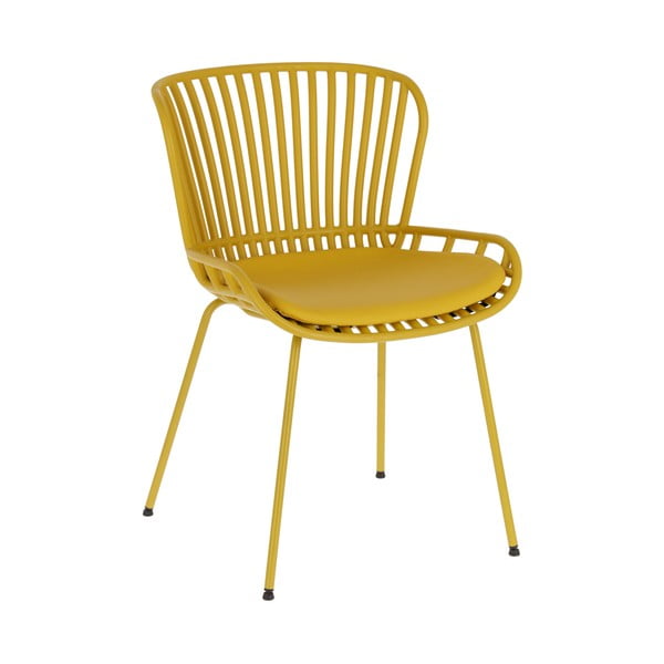 Sinepju dzeltens dārza krēsls ar tērauda konstrukciju Kave Home Surpik