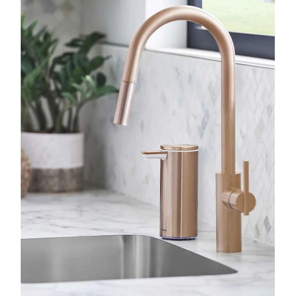 Rozā nerūsējošā tērauda ziepju dozators 266 ml – simplehuman-image-1