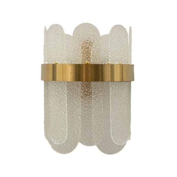 Zelta krāsas stikla sienas lampa Gris – Mauro Ferretti