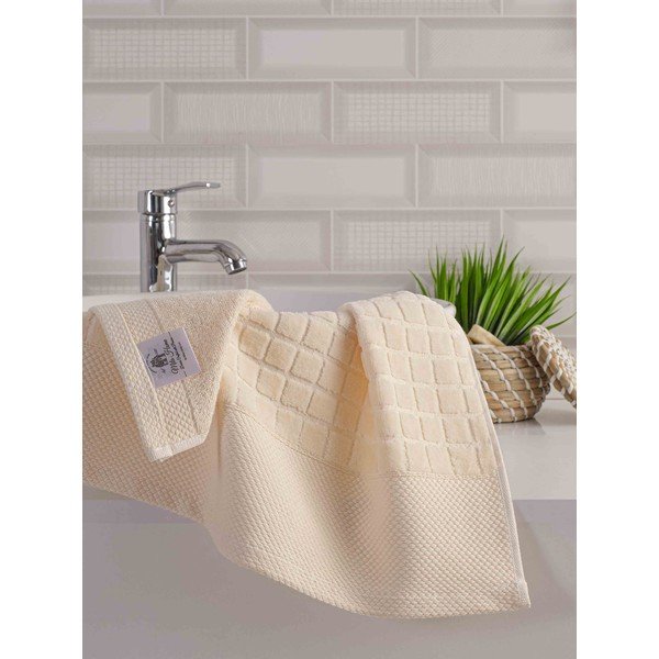 Baltu frotē kokvilnas dvieļu komplekts (2 gab.) Square – Mila Home-image-2