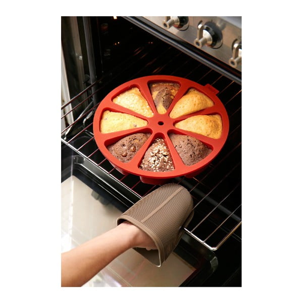 Sarkana silikona kūku formiņa Lékué, ⌀ 26,5 cm-image-4