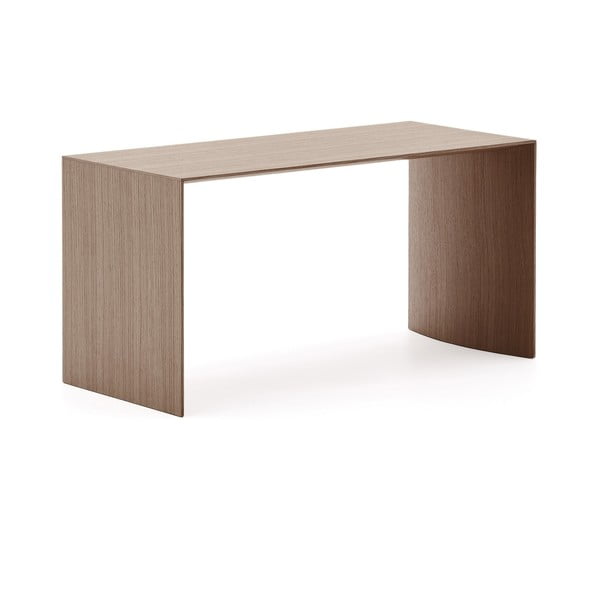 Tumša dabīga toņa žurnālgaldiņš ar riekstkoka imitāciju 45x90 cm Litto – Kave Home