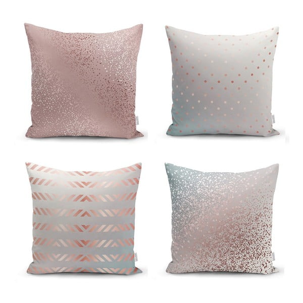 4 dekoratīvo spilvendrānu komplekts Minimalist Cushion Covers All About Pastel, 45 x 45 cm
