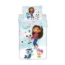 Vienguļamā mikrošķiedras bērnu gultas veļa 140x200 cm Gabby's Dollhouse "bubbles" – Jerry Fabrics