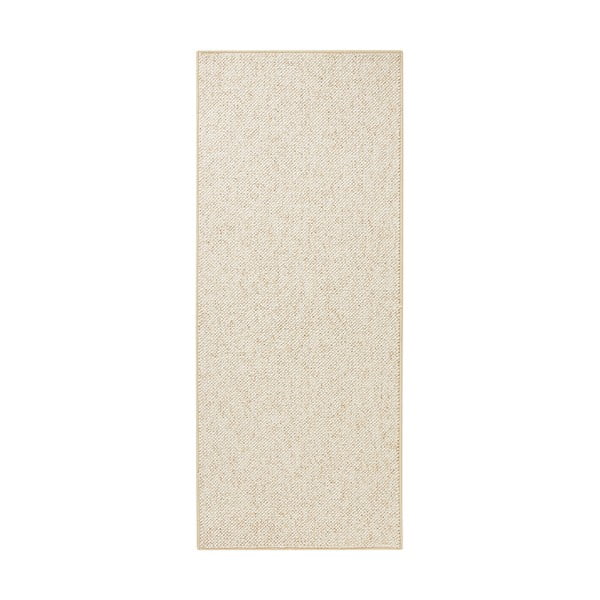 Krēmkrāsas celiņa paklājs 80x200 cm Wolly – BT Carpet