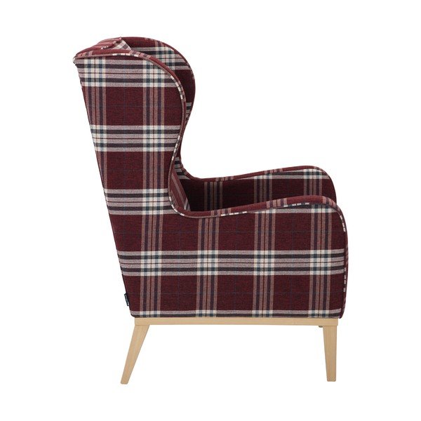 Sarkans rūtains atpūtas krēsls Max Winzer Angelo-image-3