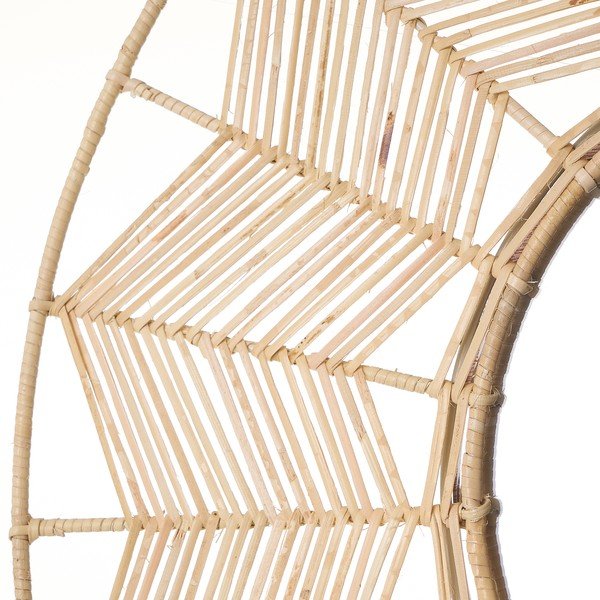 Sienas spogulis ar rotangpalmas rāmi ø 55 cm – Casa Selección-image-2