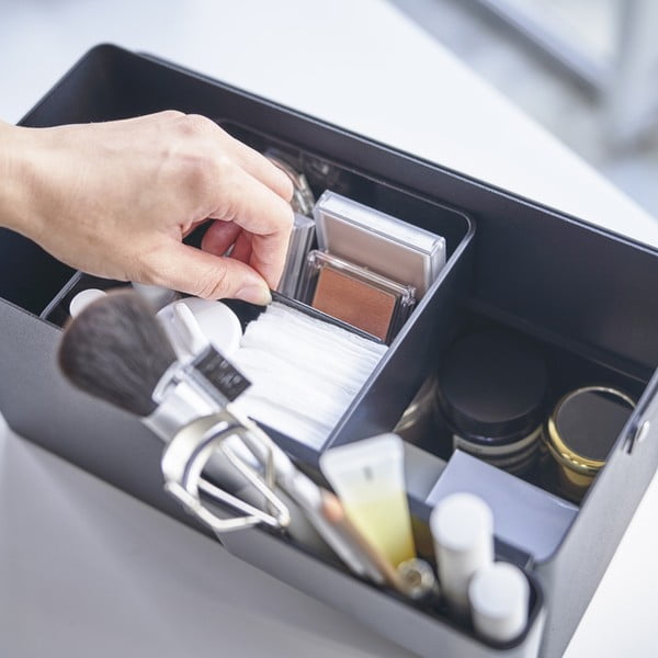 Melns metāla vannas istabas organizators kosmētikai – YAMAZAKI-image-3