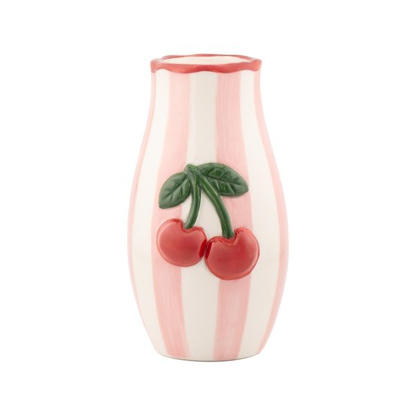 Dolomīta ar rokām apgleznota vāze Cherry – Sass & Belle