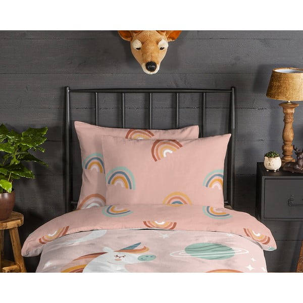 Vienguļamā flaneļa bērnu gultas veļa 140x200 cm Unidance – Good Morning-image-2