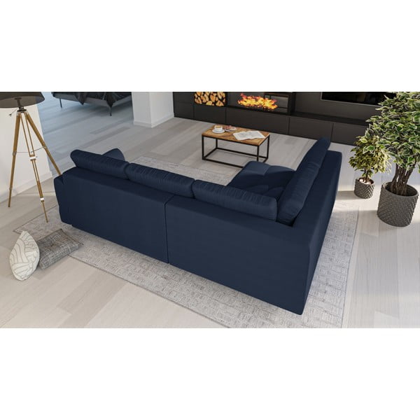 Tumši zils stūra dīvāns (kreisais stūris) Ariella – Ropez-image-3