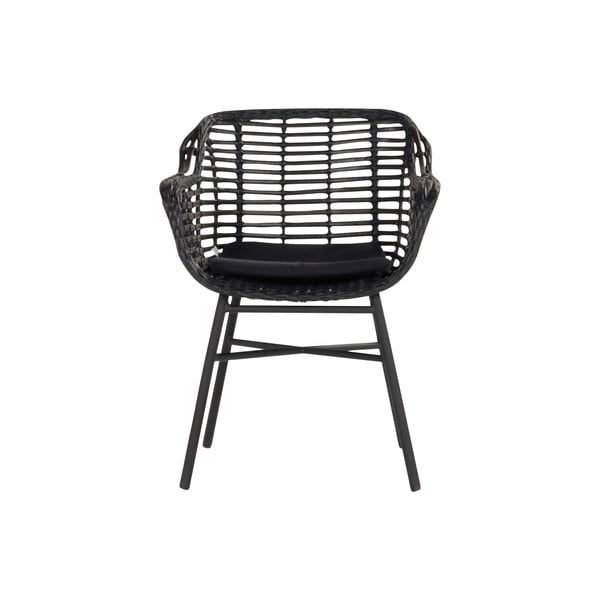 Melns plastmasas dārza krēsls Cecilia – Hartman-image-2