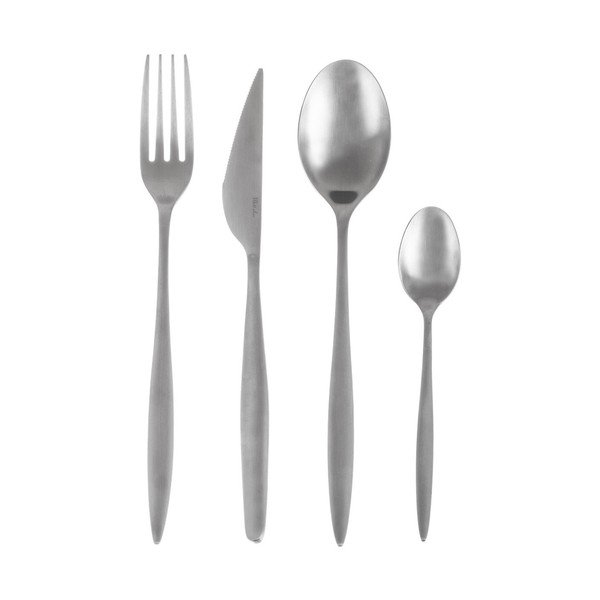 Sudraba krāsas nerūsējošā tērauda galda piederumi (24 gab.) – Orion