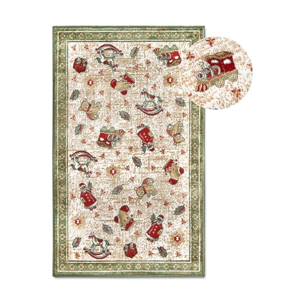 Zaļš paklājs ar Ziemassvētku motīvu no kokvilnas maisījuma 50x80 cm Toy's Delight Green Christmas – Villeroy&Boch