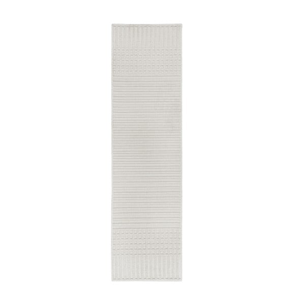 Balts mazgājams celiņa paklājs no šenila 60x240 cm Elton – Flair Rugs