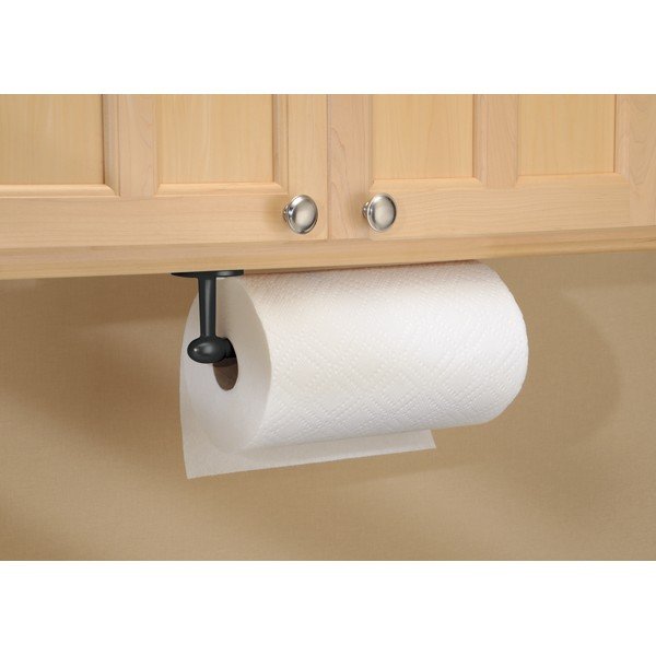 Melns metāla papīra dvieļu turētājs iDesign Orbinni, 36 cm-image-1