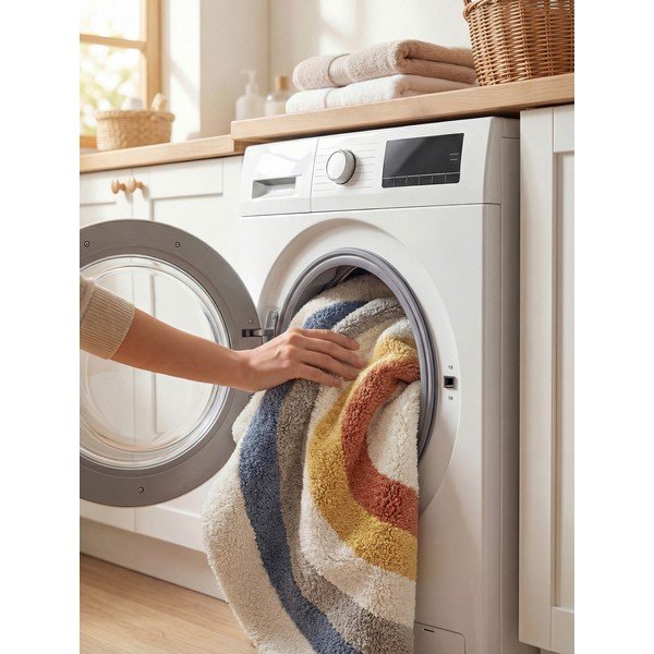 Krēmkrāsas mazgājams/ar rokām darināts kokvilnas bērnu paklājs 140x200 cm Snuggle Riva – Hanse Home-image-3