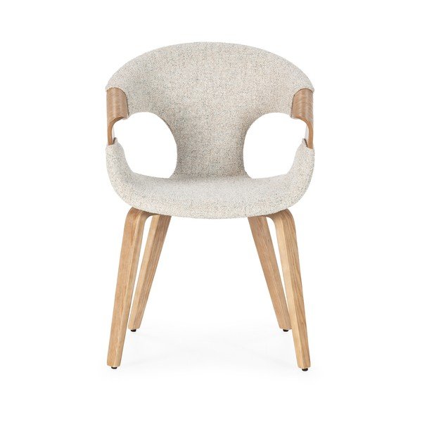 Bēši polsterēti ēdamistabas krēsli ar roku balstiem (2 gab.) Elif – MOME-image-2