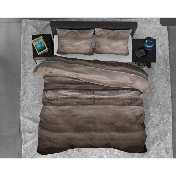 Brūna flaneļa gultasveļa Sleeptime Marcus Taupe, 140 x 220 cm