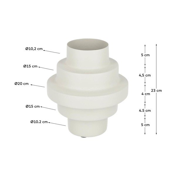 Bēša tērauda vāze (augstums 23 cm) Velia – Kave Home-image-4