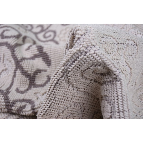 Pelēki bēšs kokvilnas paklājs Vitaus Orkide, 80 x 150 cm-image-3