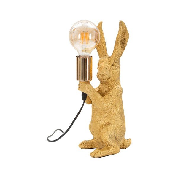 Zelta krāsas galda lampa (augstums 35,5 cm) Rubbit – Mauro Ferretti