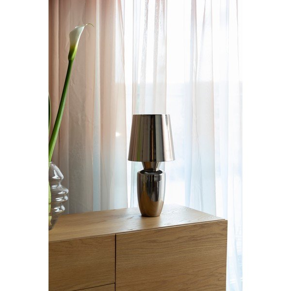 Sudraba krāsas metāla galda lampa ar metāla abažūru (augstums 42 cm) Classy – Zuiver-image-1