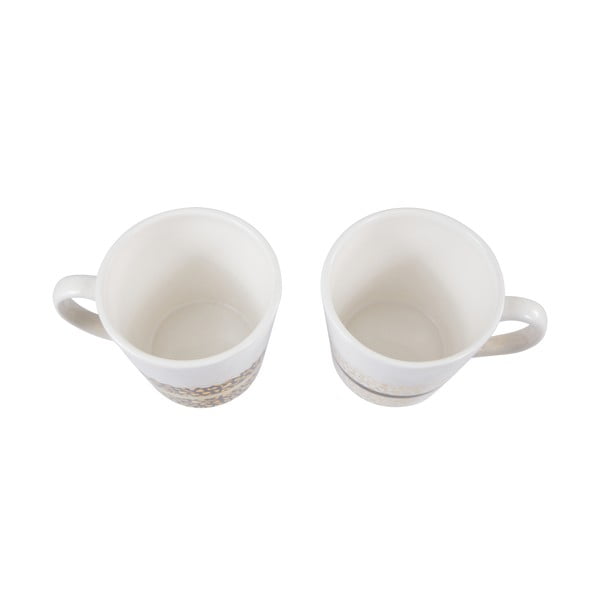 Baltas/zelta krāsas māla krūzes (2 gab.) 300 ml London – Premier Housewares-image-4