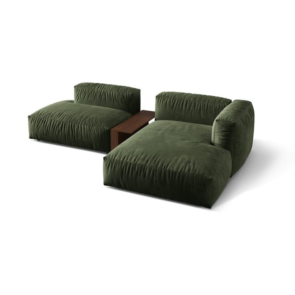 Zaļš samta modulārais stūra dīvāns (ar labo stūri/ar zvilni) Martina – Micadoni -image-2