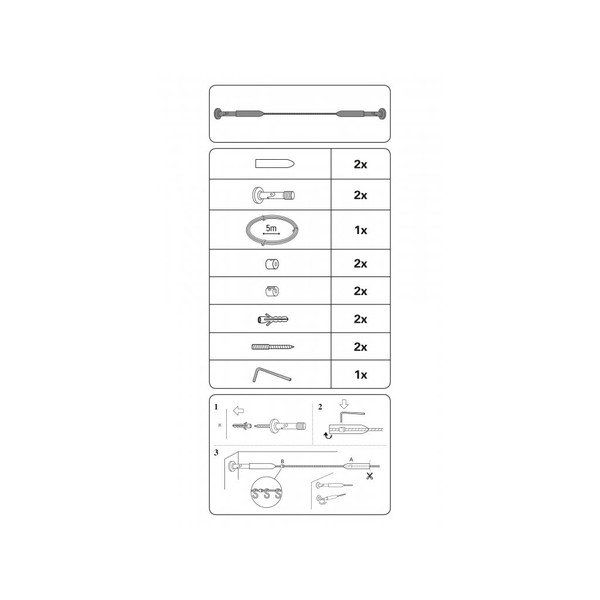 Metāla izvelkama aizkaru stanga Race – Gardinia-image-2