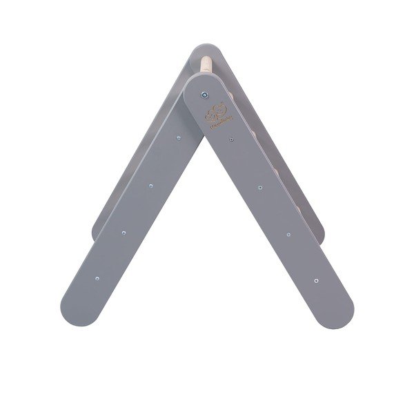 Pelēks priedes masīvkoka kāpelēšanas trijstūris 60x60x60 cm Montessori – Meowbaby-image-4