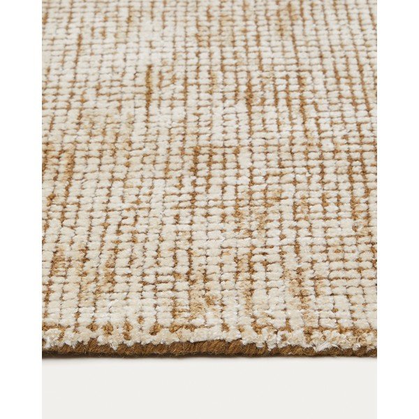 Bēšs ar rokām darināts paklājs no vilnas maisījuma 160x230 cm Susi – Kave Home-image-4