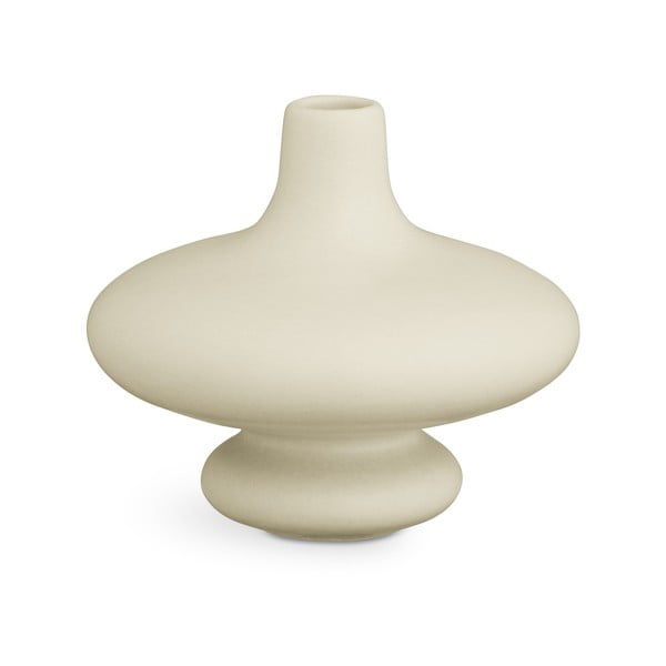 Krēmīgi balta keramikas vāze Kähler Design Kontur, augstums 14 cm