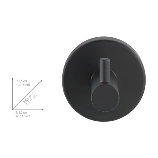 Matēti melns nerūsējošā tērauda pašlīmējošs āķis Bosio – Wenko-image-1