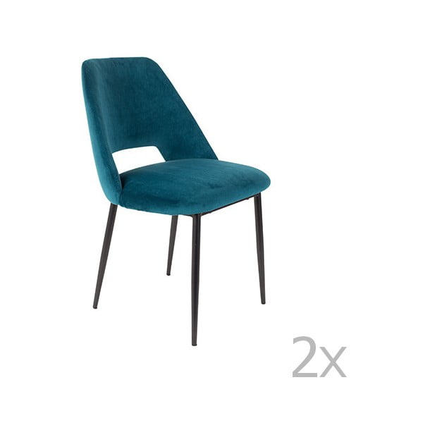 2 tirkīza krāsas White Label Pelnrušķītes krēslu komplekts