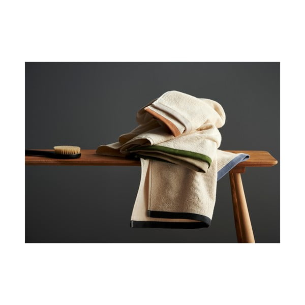 Brūns/bēšs kokvilnas dvielis 50x100 cm Contrast – Södahl-image-2