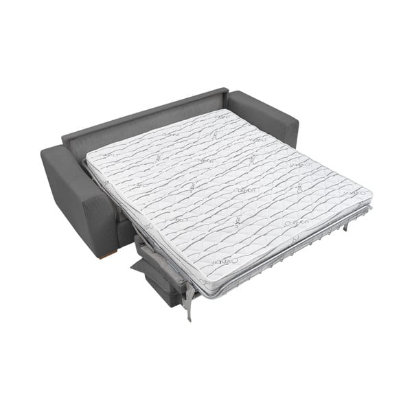 Pelēks velveta salokāms dīvāns 225 cm Augustin – Bobochic Paris-image-4