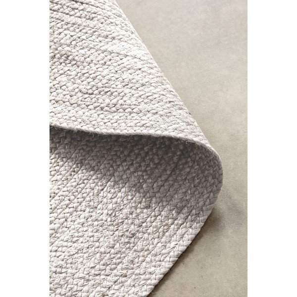Balts divpusējs/ar rokām darināts džutas apaļš paklājs ø 140 cm Braided – Hanse Home-image-4