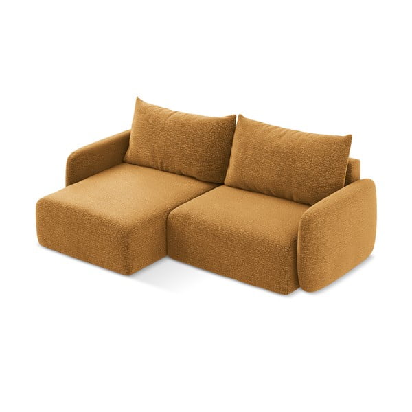 Oranžs salokāms/ar uzglabāšanas vietu stūra dīvāns (ar kreiso stūri) Kalena – Makamii-image-4