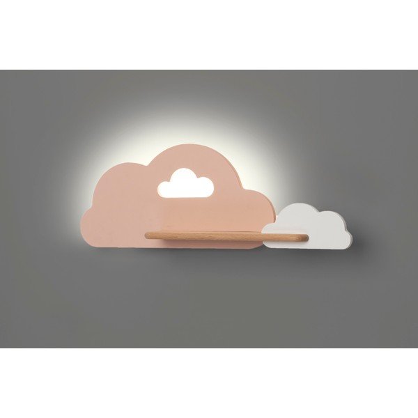 Balts/rozā bērnu gaismeklis Cloud – Candellux Lighting-image-2