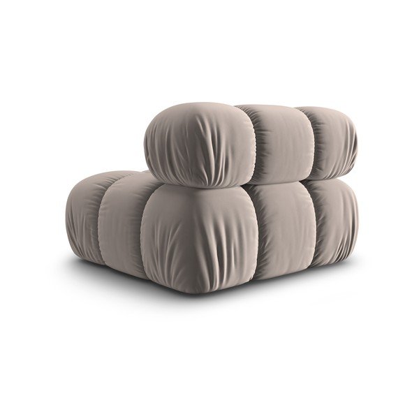 Gaiši brūna samta modulārā dīvāna daļa (vidējā moduļa) Bellis – Micadoni -image-4