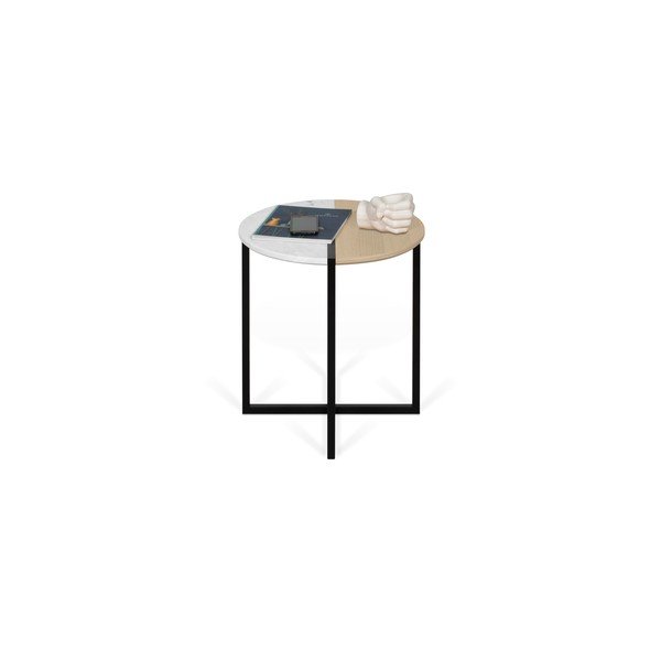 Apaļš žurnālgaldiņš ar ozolkoka imitācijas virsmu ø 50 cm Sonata – TemaHome-image-4