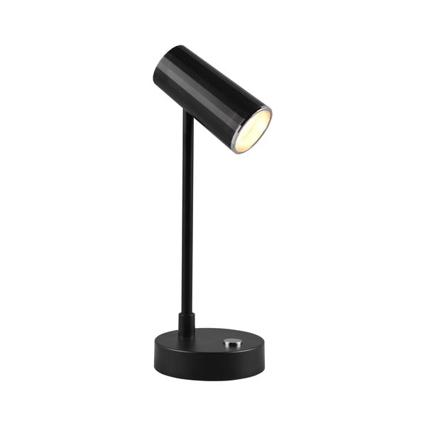 Spīdīgi melna LED galda lampa ar regulējamu spilgtumu (augstums 28 cm) Lenny – Trio-image-3