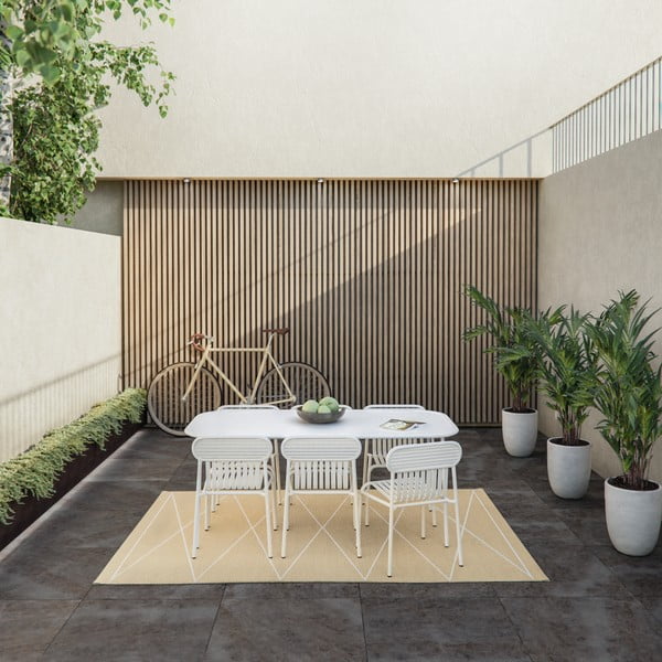 Bēšs iekštelpu un āra celiņa paklājs 70x160 cm Max Sand – Pappelina-image-1