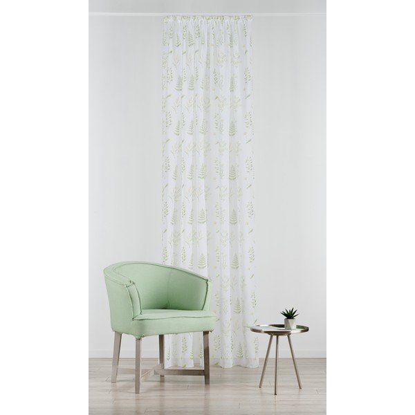Balts/zaļš dienas aizkars 140x245 cm Caledonia – Mendola Fabrics-image-1