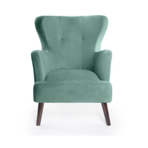 Piparmētru zaļš samta atpūtas krēsls ar atzveltni Noemye – Bonami Selection-image-2