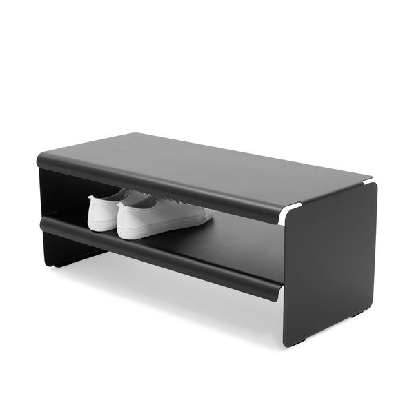 Melns tērauda apavu plaukts 71,5x28x31 cm Linea – Spinder Design-image-4