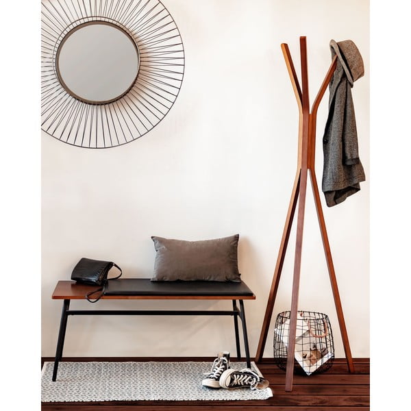 Brūns pakaramais ar valriekstu koka imitāciju Kave Home Benzara-image-1